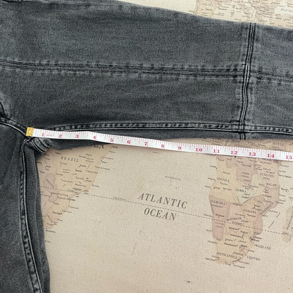 Cotton Citizen Vickie High-rise Split Front Hem Jeans Grey Black Denim Size 27 - Picture 13 of 14